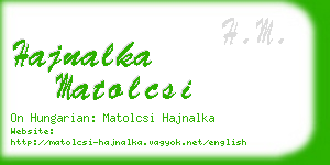 hajnalka matolcsi business card